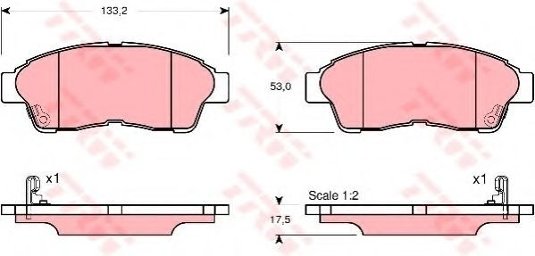 Set placute frana,frana disc TOYOTA CELICA (ST20_, AT20_) (1993 - 1999) TRW GDB3147