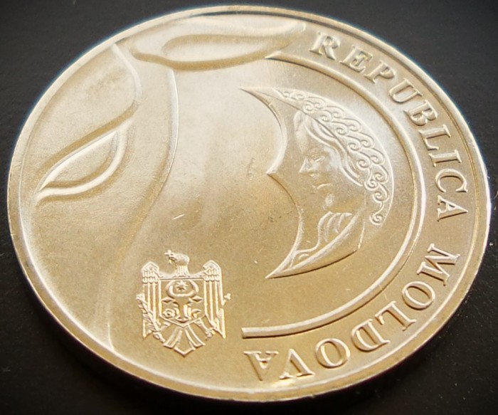 Moneda 1 LEU - Republica MOLDOVA, anul 2022 * cod 250 = UNC din FASIC BANCAR