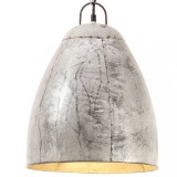 Lampă suspendată industrială argintie vidaXL, E27, 25W, &Oslash; 32cm, design rustic