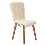 Cumpara ieftin Scaun Sonora catifea picior fildes - culoarea nuc