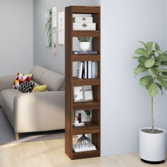 Bibliotecă/Separator cameră, stejar maro, 40x30x198 cm foto