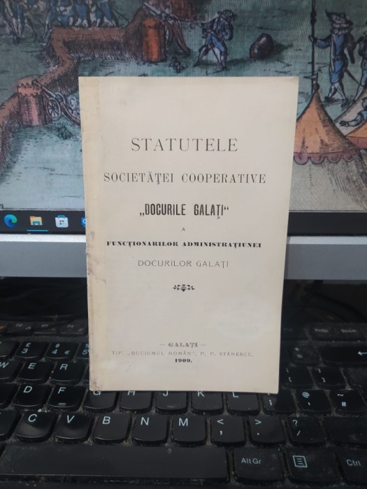 Statutele Societăței cooperative Docurile Galați a Funcționarilor administrațiunei Docurilor Galați, Galați 1909, 054