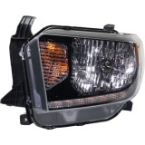 Far TOYOTA TUNDRA, 05.2013-2017, partea stanga, cu LED daytime running light; Type= USA; HB2+PY27/7W+W5W; electrical; negru rim; halogen,