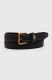 Kurt Geiger London curea de piele femei, culoarea negru