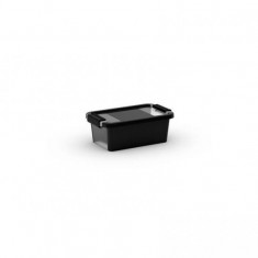 Cutie KIS Bi-Box XS, 3L, negru, 26,5x16x10 cm, cu capac