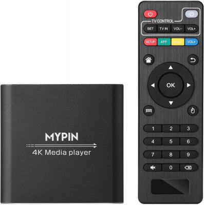 4Media Player cu telecomandă, player digital MP4 pentru HDD de 8 TB/ unitate USB foto