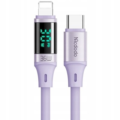 Mcdodo Usb-C Lightning 36W 2M Cablu De Afișare Pentru Iphone 14 Violet foto