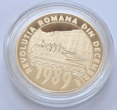 50 Bani 2019 Proof Revolutia foto