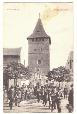 2395 - SALONTA, Bihor, Market, Romania - old postcard - used - 1908 foto