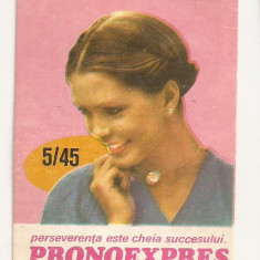 Calendar Vechi - LOTO - PRONOEXPRES 1988