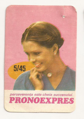 Calendar Vechi - LOTO - PRONOEXPRES 1988 foto