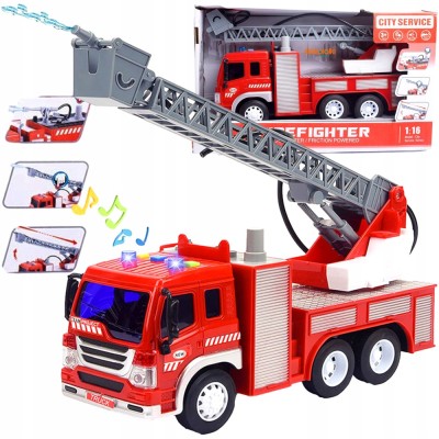 Mașină de pompieri 1:16 cu ridicare 360&amp;deg;, lumini, sunete și funcție de apă foto