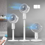 Ventilator oscilant cu telecomandă și temporizator 8H, 5 viteze, oscilație 90&deg;, inălțime reglabilă, ventilator silențios pentru dormitor și birou, alb