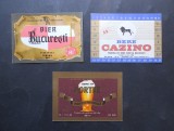 Lot 3 etichete Bere PORTER, CAZINO, BIER BUCURESTI