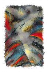Sticker decorativ Abstract, Multicolor, 85 cm, 11082ST foto