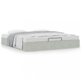 VidaXL Cadru pat otoman fără saltea Gri deschis 180x200 cm catifea