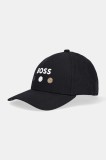 BOSS Green șapcă de baseball din bumbac culoarea negru, cu imprimeu, 50546273