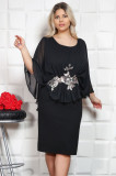 Rochie Eleganta Volga Negru - 48Marimea