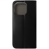 Husa tip carte cu stand Smart Magnetic neagra pentru Apple iPhone 16 Pro