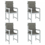 VidaXL Perne scaun cu spătar scund 4 buc. melanj gri 100x50x4cm textil