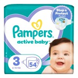 Cumpara ieftin Scutece Active Baby, marimea 3, 6-10 kg, 54 bucati, Pampers