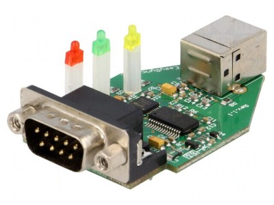 Adaptor USB la RS232 cu LED Indicator D-Sub 9 pini foto