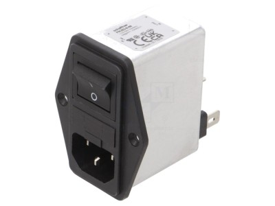 Conector AC C14 6A 250VAC foto