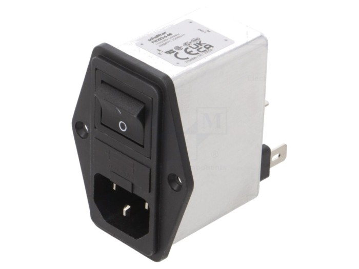 Conector AC C14 6A 250VAC