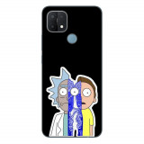 Husa compatibila cu Oppo A15 si A15s Silicon Gel Tpu Model Rick And Morty Connected