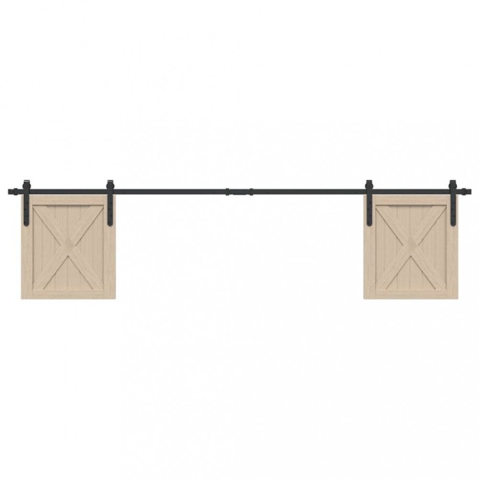 Gossi set usi glisante pentru dulap 213 cm otel carbon