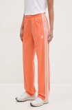Adidas Originals pantaloni de trening Firebird femei, culoarea portocaliu, cu imprimeu, JC8286