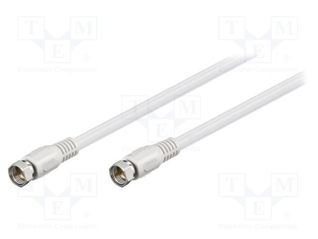Cablu F ecranat 0,3m alb - Goobay