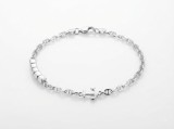 Cumpara ieftin Bratara din Argint 925 cu Zale tip Ancora, Pandantiv Ancora si Cilindri Luciosi, 19+3 cm, 7.30g