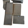 Portofel minimalist, personalizabil, din piele naturala, Loki, Albastru, lucrat si cusut manual, Elyk Creation
