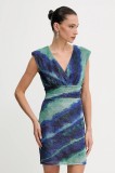 Morgan rochie culoarea bleumarin, mini, mulată