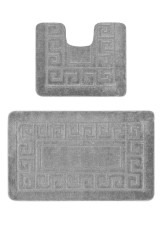 Set 2 Covorase Baie Antiderapant Ethnic 2504 - 50x80, 40x50, Gri foto
