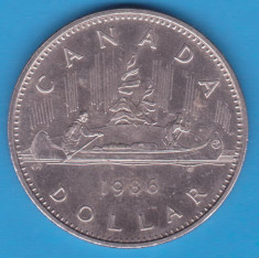 (M882) MONEDA CANADA - 1 DOLLAR 1986, INDIENI foto