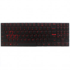 Tastatura Laptop, Lenovo, Legion Y530-15ICH, Y540-15IRH, Y540-17IRH, Y545, cu iluminare, layout US, taste rosii