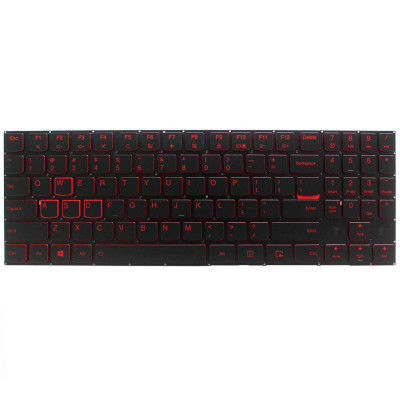 Tastatura Laptop, Lenovo, Legion Y7000-2019-PG0 Type 81T0, cu iluminare, layout US, taste rosii foto