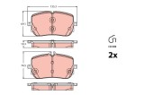 TRW GDB2433 set placute frana,frana disc