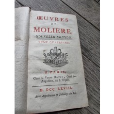 Oeuvres de Moliere - Tome Quatrieme