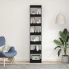 VidaXL Dulap pentru cărți Stejar negru 40 x 30 x 198 cm Lemn compozit