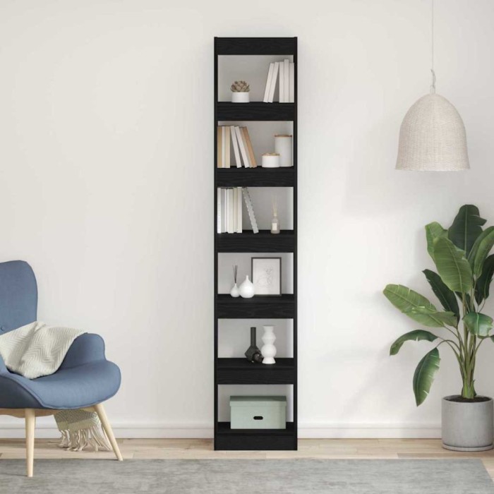 vidaXL Dulap pentru cărți Stejar negru 40 x 30 x 198 cm Lemn compozit