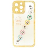 Husa iPhone 13 Pro Max TPU Smiley Chain Galben