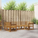 vidaXL Set de canapele de exterior 6 pcs natural Lemn Solid de Acacia 3366872