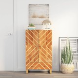 vidaXL Dulap &icirc;nalt, maro și negru, 60x33,5x100 cm, lemn masiv de mango