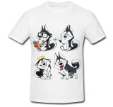 Cumpara ieftin Tricou &quot; 4 Husky siberieni &quot;