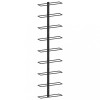 VidaXL Suport sticle de vin de perete, 9 sticle, negru, fier