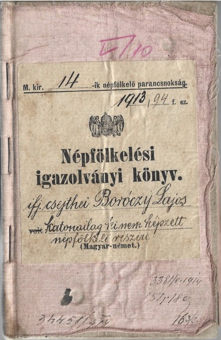 A3180N N&eacute;pf&ouml;lkel&eacute;si igazolv&aacute;nyi k&ouml;nyv, 1913-1929