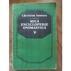 Mica enciclopedie onomastica- Christian Ionescu